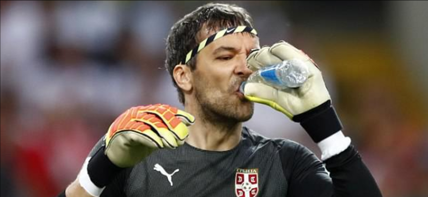 Serbian goalkeeper Vladimir Stojkovič headband