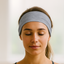 Wide cotton sporty lounge headband in black for workouts