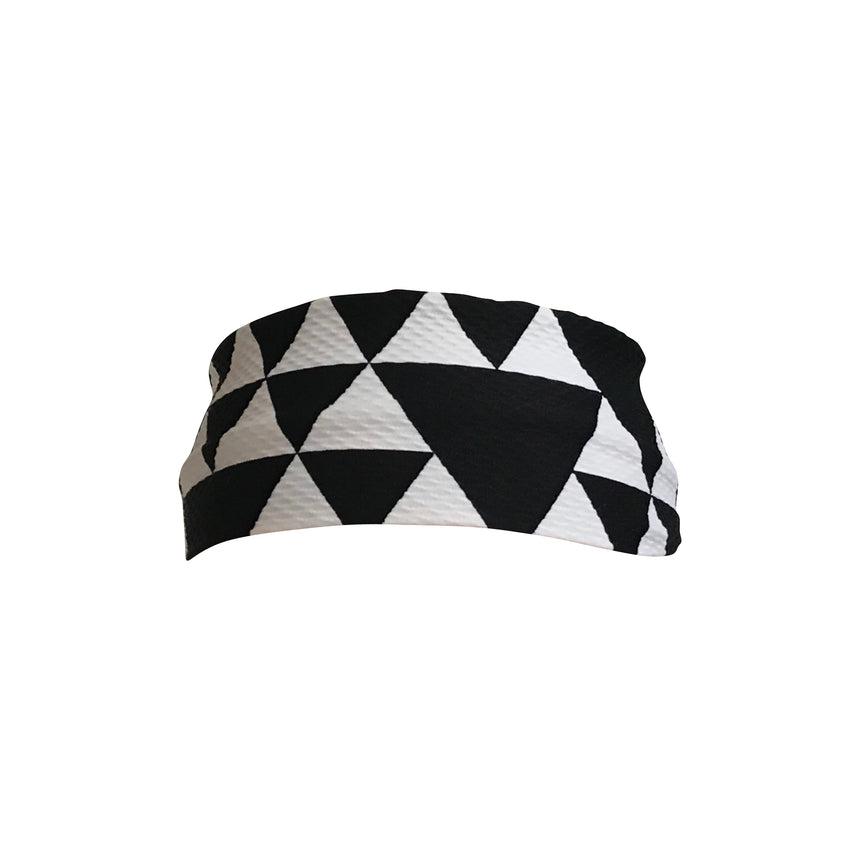 Black and White Triangle Yoga Headband
