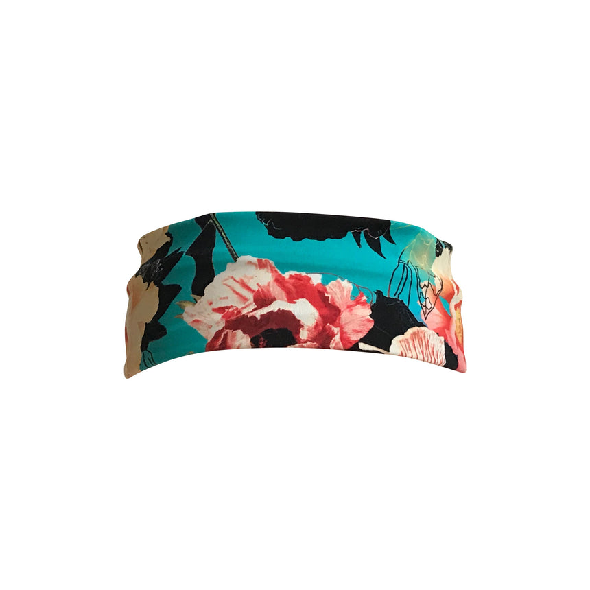 floral-yoga-headband-turquoise-activewear